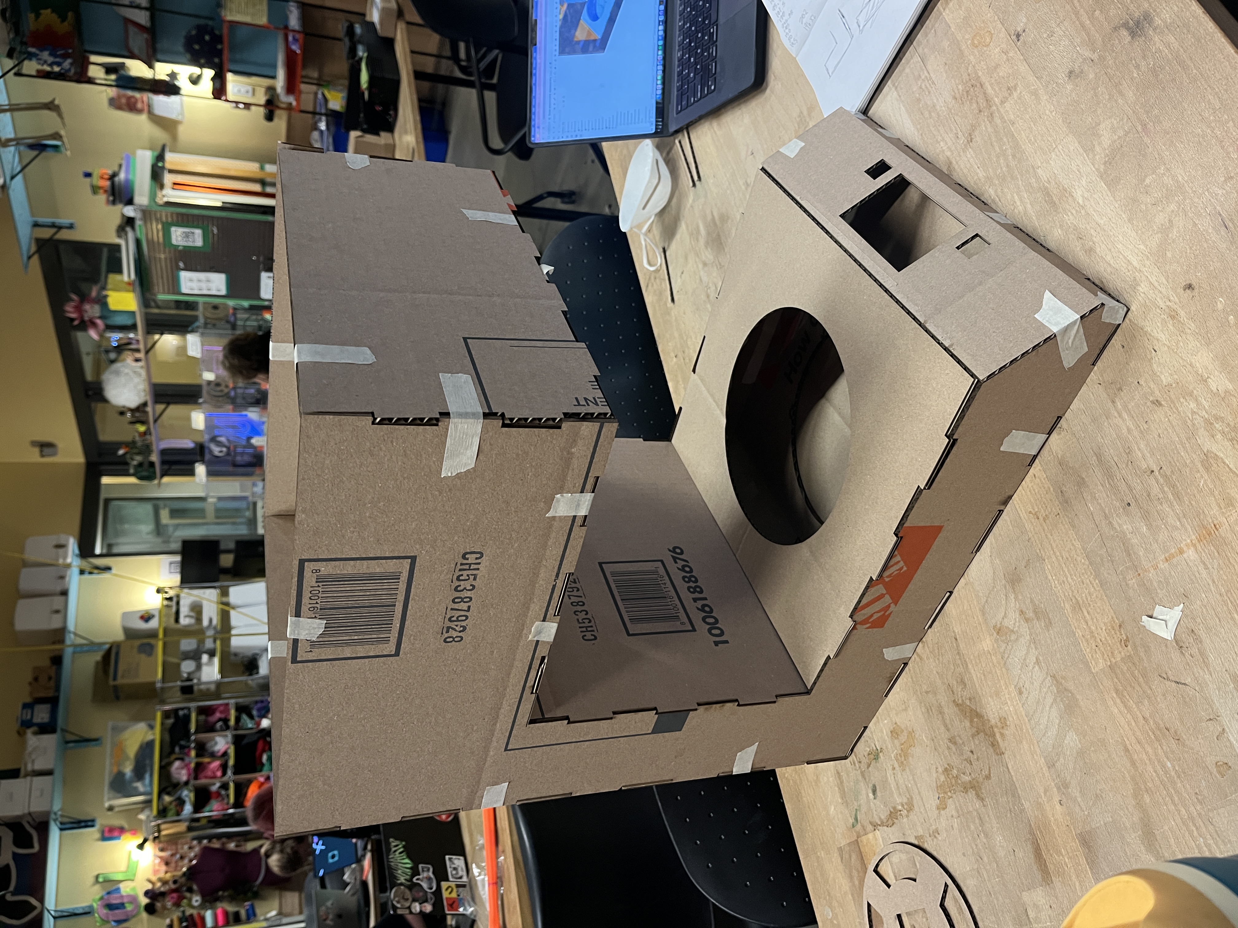 Cardboard enclosure prototype